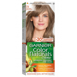 GARNIER COLOR NATURALS 7.1 ASH BLONDE — NOURISHING CREAM PERMENANT HAIR COLOR 150 GM